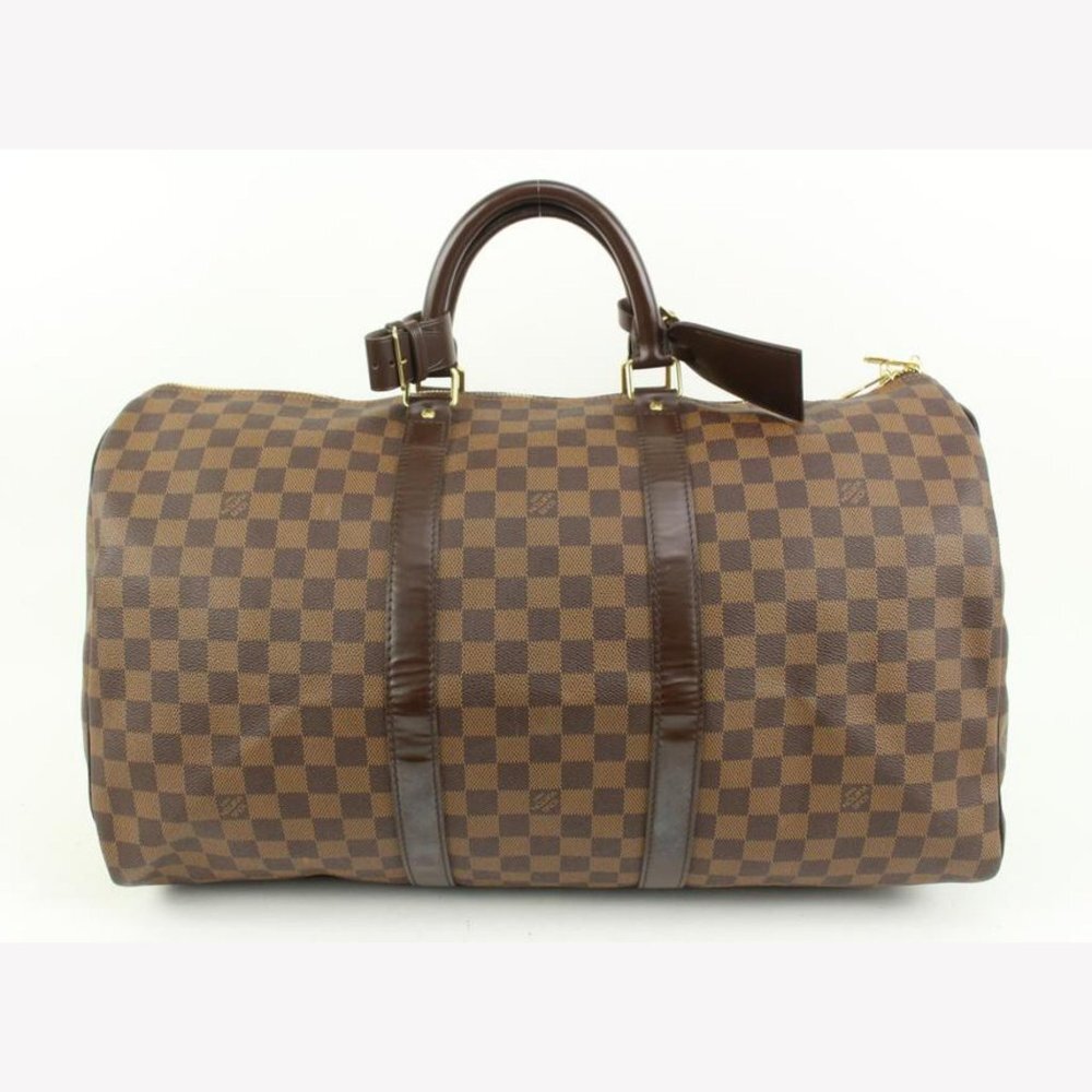 Louis Vuitton Damier Ebene Keepall 50 Boston Duffle Bag 78lz422s